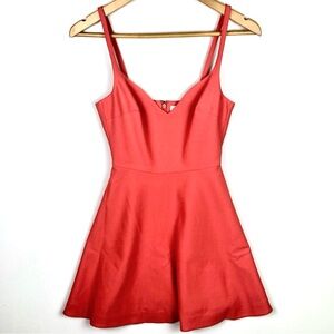 Elizabeth And James Delia Orange Skater Mini Dress Size 2